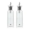 AdHoc AromaPour Olie/eddikeflaske - 2 stk. 300 ml - Glas/rustfrit stål - Klar/sølvfarvet