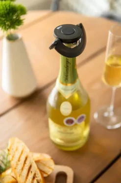 AdHoc Gusto Champagneprop Ø 8,2 cm - Plastik/silikone - Sort