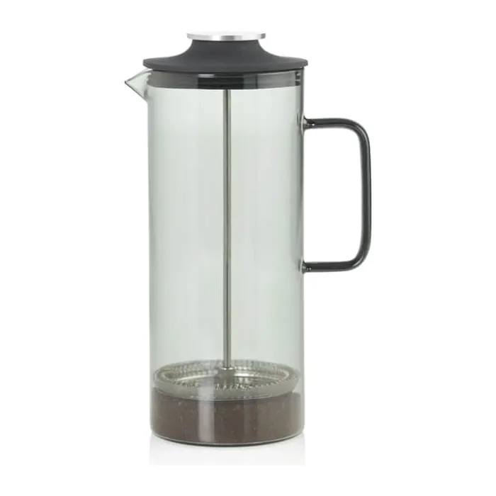 AdHoc Impact French Press Stempelkande 1000 ml - Borosilikatglas/rustfrit stål - Grå