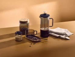 AdHoc Impact French Press Stempelkande 1000 ml - Borosilikatglas/rustfrit stål - Grå