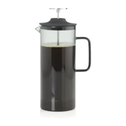 AdHoc Impact French Press Stempelkande 1000 ml - Borosilikatglas/rustfrit stål - Grå