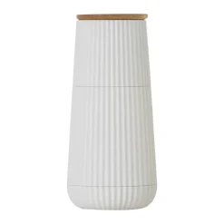 AdHoc Scape Kværn H 12,3 cm - Plastik/egetræ - Hvid