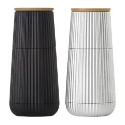 AdHoc Scape Kværnsæt H 12,3 cm - Plastik/egetræ - Sølvfarvet