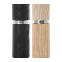 AdHoc Textura Kværnsæt H 15 cm - Asketræ/rustfrit stål - Natur