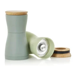 AdHoc Twin Kværnsæt H 13,3 cm - Plastik/egetræ - Grøn