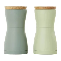 AdHoc Twin Kværnsæt H 13,3 cm - Plastik/egetræ - Grøn