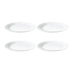 Aida Café Middagstallerken - 4 stk. B 24,3 x L 24,3 cm - Porcelæn - Hvid