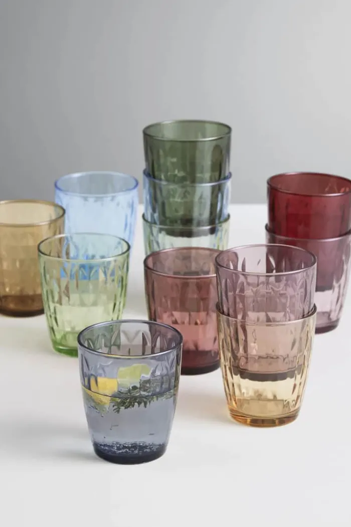 Aida Mosaic Vandglas - 4 stk. 34 cl - Glas - Multifarvet