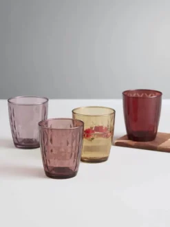 Aida Mosaic Vandglas - 4 stk. 34 cl - Glas - Multifarvet