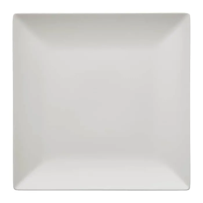 Aida Quadro Flad Tallerken B 26,5 x L 26,5 cm - Stentøj - Hvid