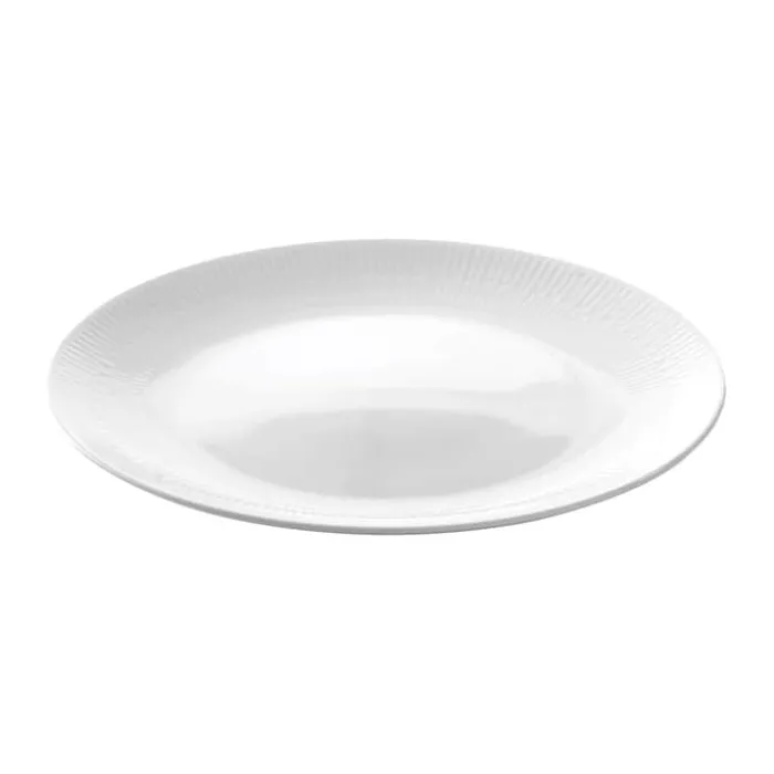 Aida Relief Rundt fad Ø 33 cm - Porcelæn - Hvid