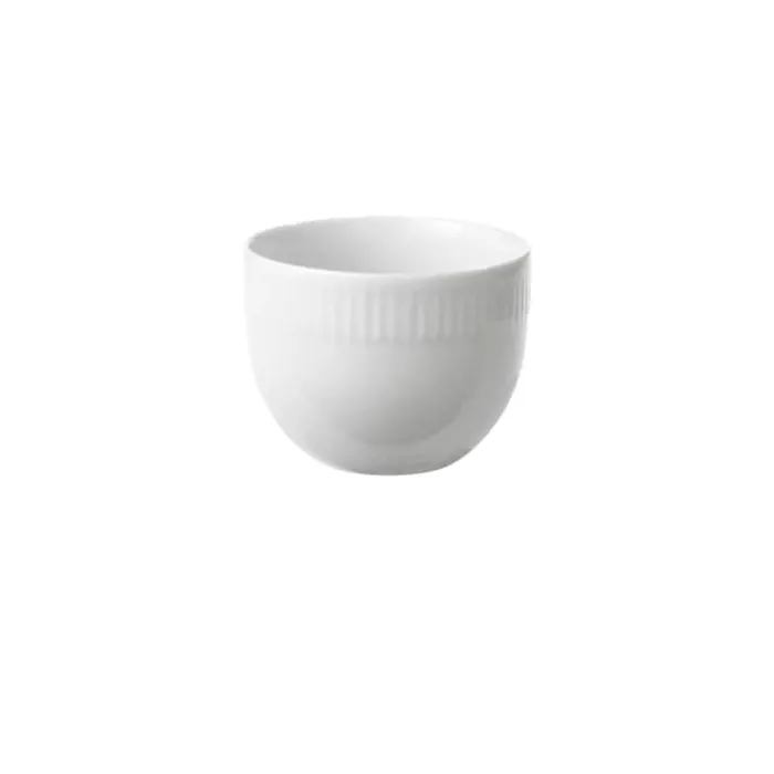 Aida Relief Sukkerskål Ø 8,7 x H 6,8 - Porcelæn - Hvid
