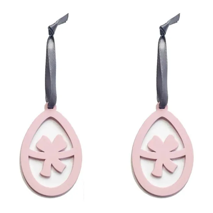 AIRies AIRies Påskeophæng Sløjfe - 2 stk. B 3,7 x L 5,5 cm - Zink - Rosa