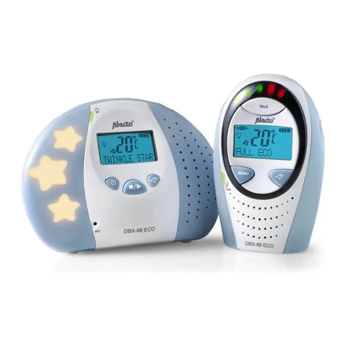 Alecto Baby DBX-88 ECO Babyalarm Med temperaturmåler og mulighed for tovejskommunikation