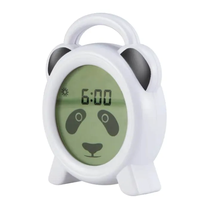 Alecto Søvntræer natlampe og vækkeur - Panda H 14,5 cm - Plastik - Hvid