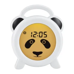 Alecto Søvntræer natlampe og vækkeur - Panda H 14,5 cm - Plastik - Hvid