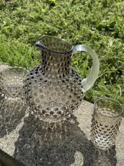 Anna von Lipa Paris Hobnail Serveringskande 2 liter - Glas - Cashmere