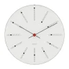 Arne Jacobsen Bankers Clock Vægur Ø 48 cm - Mineralsk topglas/aluminium/kunststof - Hvid/sort/rød