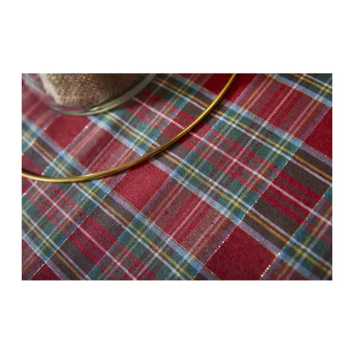 Atenas Aberdeen Voksdug B 150 x L 250 cm - Bomuld/polyester - Rød/grøn