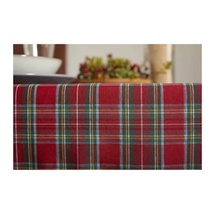 Atenas Aberdeen Voksdug B 150 x L 250 cm - Bomuld/polyester - Rød/grøn