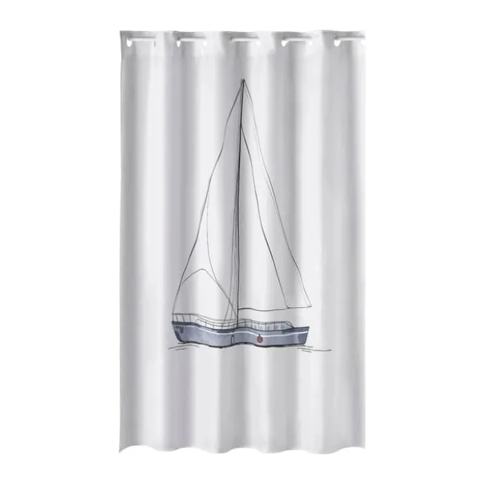Atenas Badeforhæng B 180 x L 200 cm - Polyester - White
