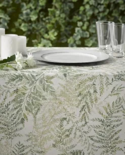 Atenas Helechos Dug B 150 x L 300 cm - Bomuld - Sand/green