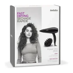 BaByliss Paris Hårtørrer D563DE 3 varmeindstillinger - Cool shot-knap - Inkl. tilbehør