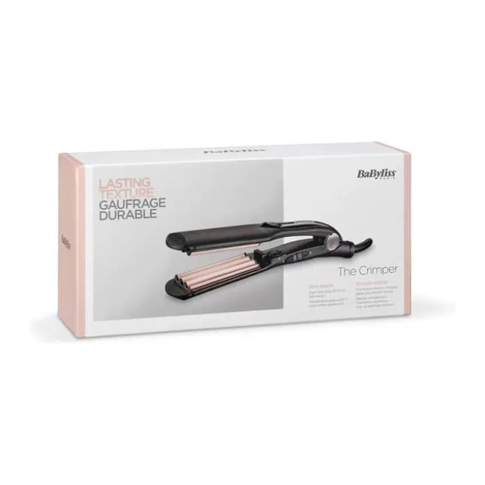 BaByliss The Crimper Crepejern 10 temperaturindstillinger fra 120–210°C - Turmalin-keramiske plader - Auto-sluk