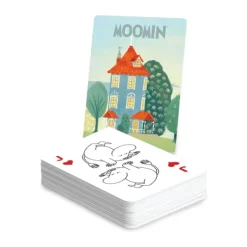 Barbo Toys Mumi Spillekort - Hus B 7,5 x H 4 x L 10,5 cm - Grå