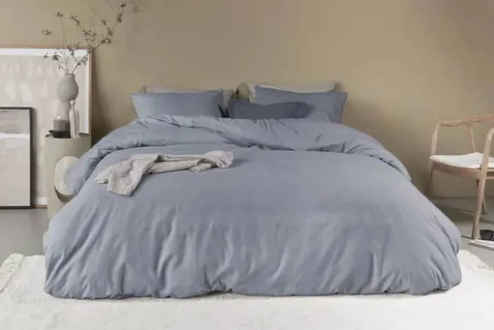 BeddingHouse Frost Sengetøj B 140 x L 200 cm - Bomuldsflanel - Blue Grey