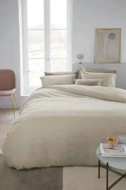 BeddingHouse Frost Sengetøj B 140 x L 200 cm - Bomuldsflanel - Light Sand