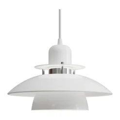 Belid Primus IV Pendel Ø 28 cm - E27 - Blank hvid/krom