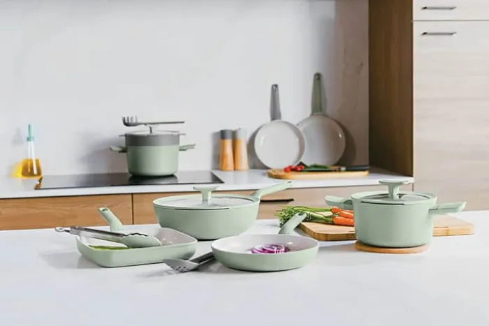 BergHOFF Balance Grydelåg Ø 32 cm - Glas/silikone - Sage