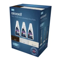 BISSELL Multi-Surface Floor Cleaning Solution Rengøringsmiddel - 3 stk. 1 liter - Plastik - Sølvfarvet