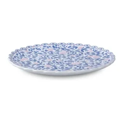 Bjørn Wiinblad Dora Kagetallerken Ø 20 cm - Porcelæn - Blå/rosa