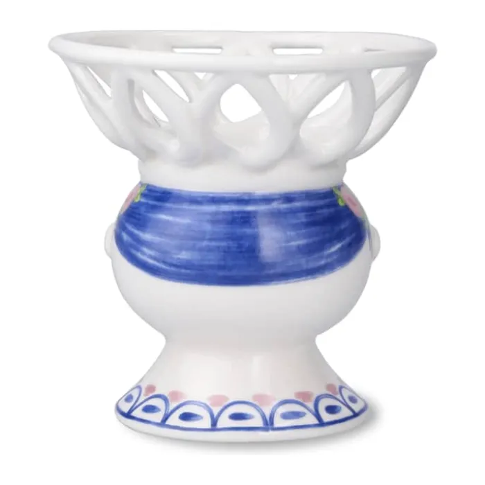 Bjørn Wiinblad Dora Kronelysestage Ø 10 x H 9,5 cm - Porcelæn - Blå