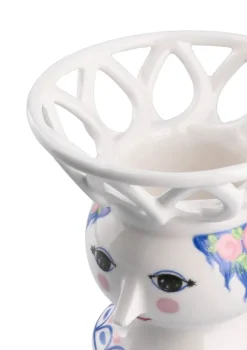 Bjørn Wiinblad Dora Kronelysestage Ø 10 x H 9,5 cm - Porcelæn - Blå