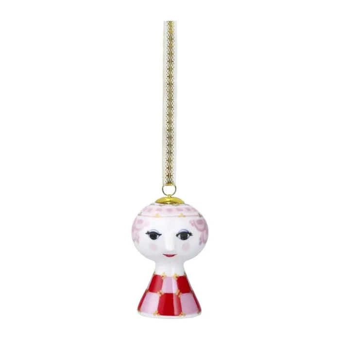 Bjørn Wiinblad Eva Juleophæng H 7,5 cm - Porcelæn - Rød