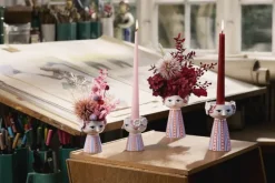 Bjørn Wiinblad Eva Lysestage H 9,5 cm - Keramik - Pink