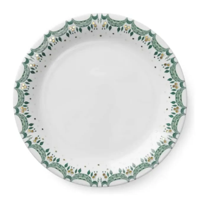 Bjørn Wiinblad Guirlande Tallerken Ø 28 cm - Porcelæn - Grøn