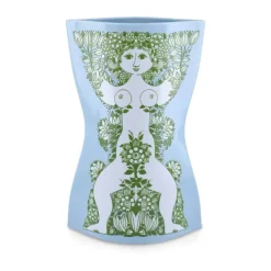 Bjørn Wiinblad Nina Vase H 28,5 cm - Keramik - Lyseblå/grøn
