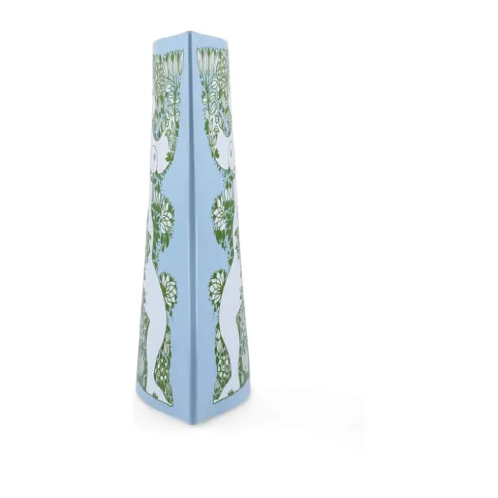 Bjørn Wiinblad Nina Vase H 28,5 cm - Keramik - Lyseblå/grøn