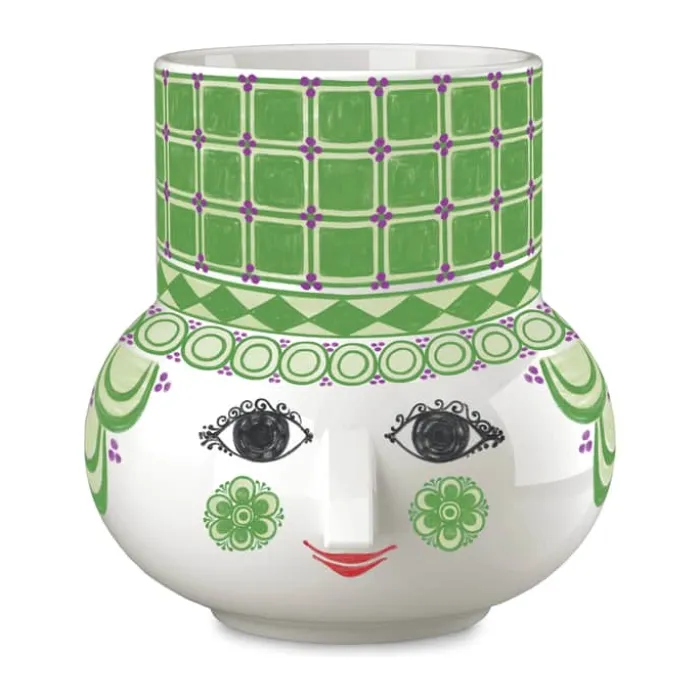 Bjørn Wiinblad Olga Bloklysestage H 12 cm - Porcelæn - Grøn