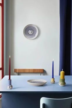 Bjørn Wiinblad Olga Kronelysestage H 14 cm - Porcelæn - Blå
