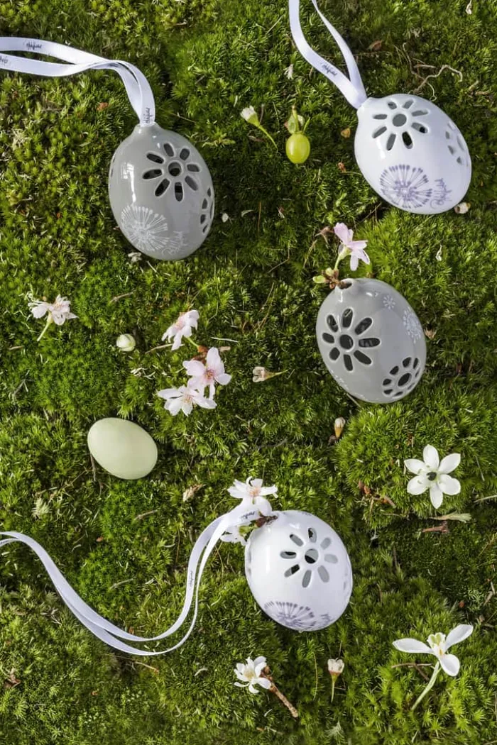 Bjørn Wiinblad Påskeæg H 6,6 cm - Porcelæn - Hvid
