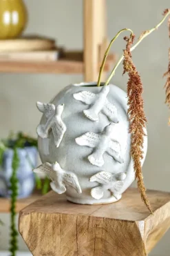 Bloomingville Abira Vase H 25 cm - Stentøj - Natur