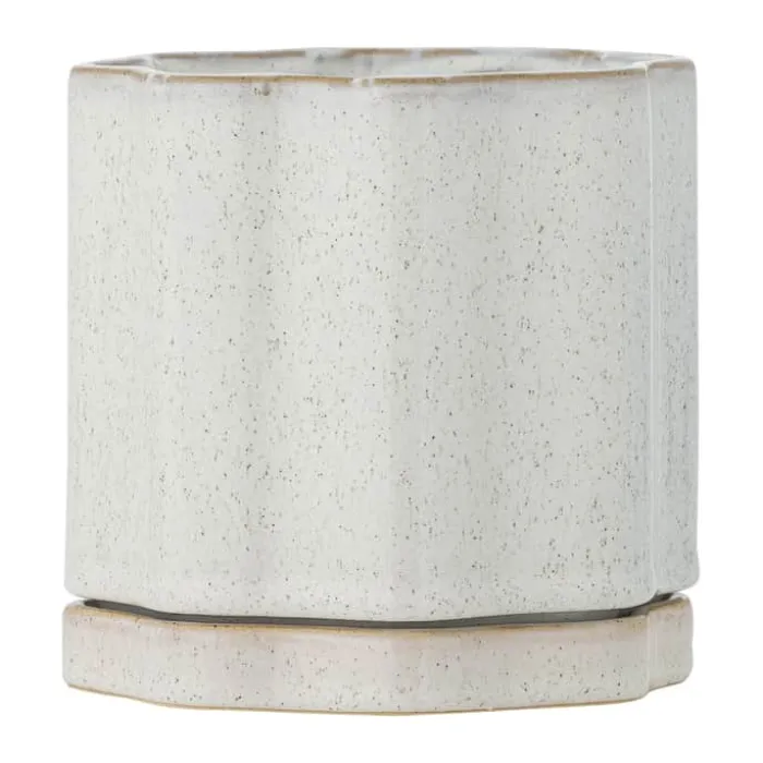 Bloomingville Argyle Urtepotteskjuler H 13 x B 13 cm - Stentøj - Grå