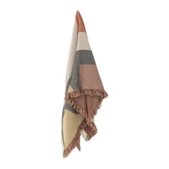 Bloomingville Arni Plaid B 130 x L 160 cm - Genanvendt bomuld - Brun