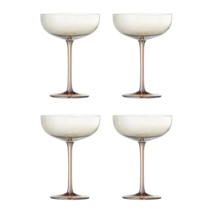 Bloomingville Aston Cocktailglas - 4 stk. 32,5 cl - Glas - Bronze