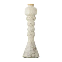 Bloomingville Bancroft Lysestage Ø 10,5 x H 33 cm - Terracotta - Hvid